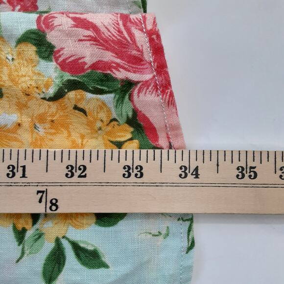 Cynthia Rowley 100% Linen Floral Sun Dress V Neck Mini Dress Womens 6 Resort - Picture 11 of 12